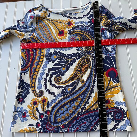 The Talbots Tee Size M/P Scroll pullover T-Shirt size - Picture 6 of 7